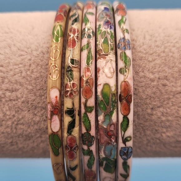 1 Cloisonne Enamel Bangle - Picture 5 of 9